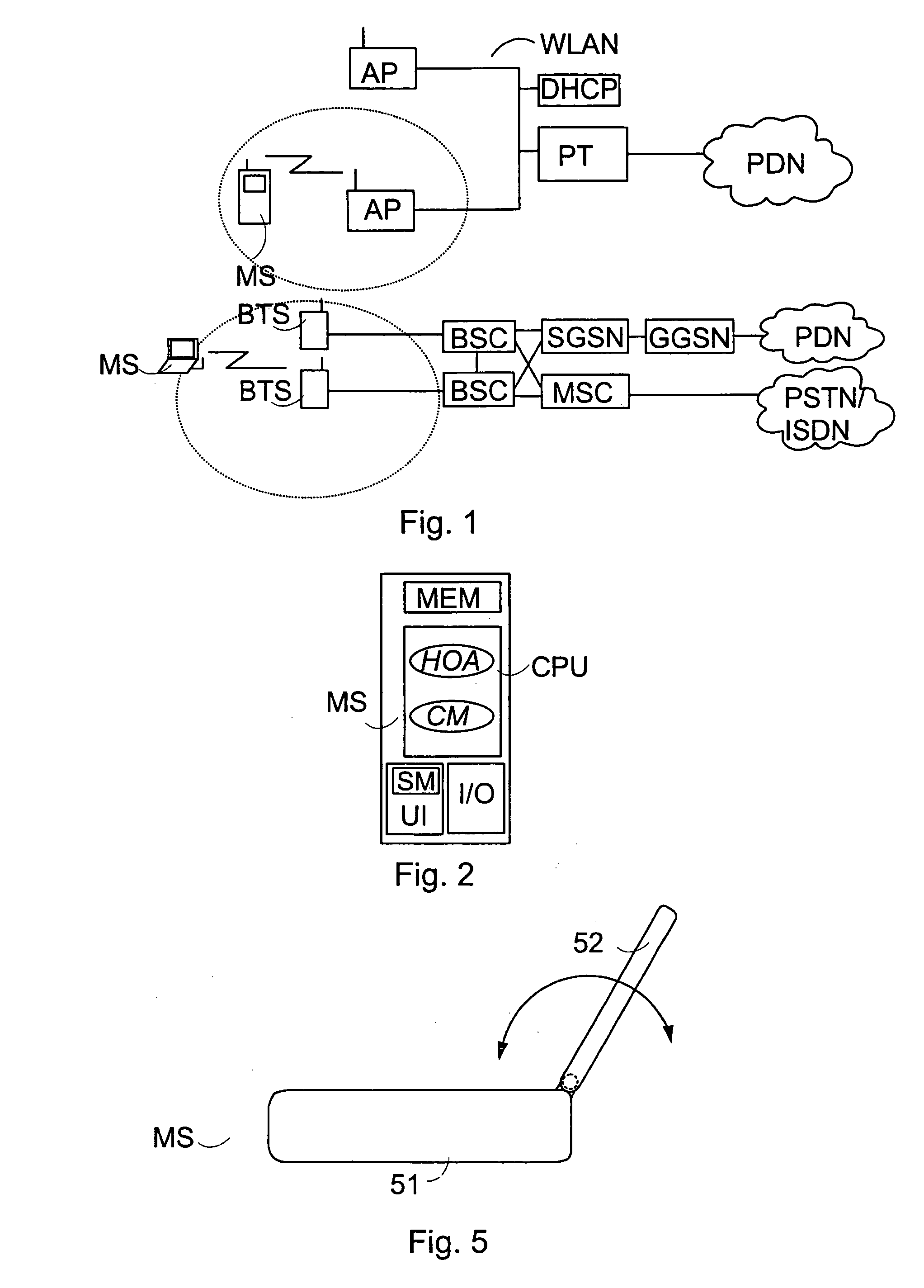 Determining handover based on state of mobile terminal