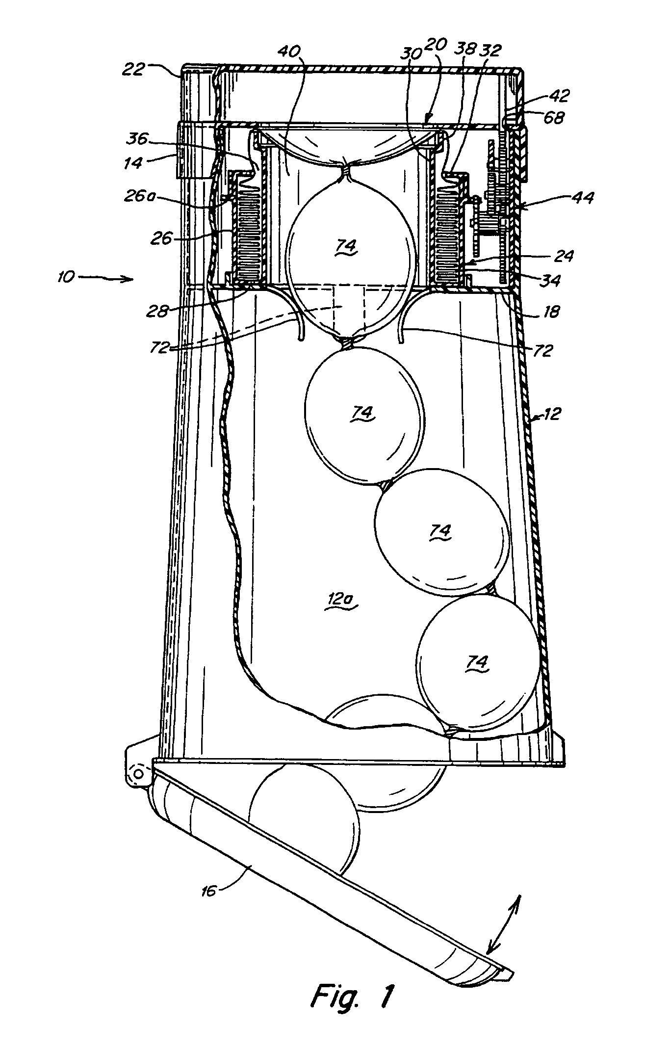 Waste disposal device including rotating cartridge coupled to lid