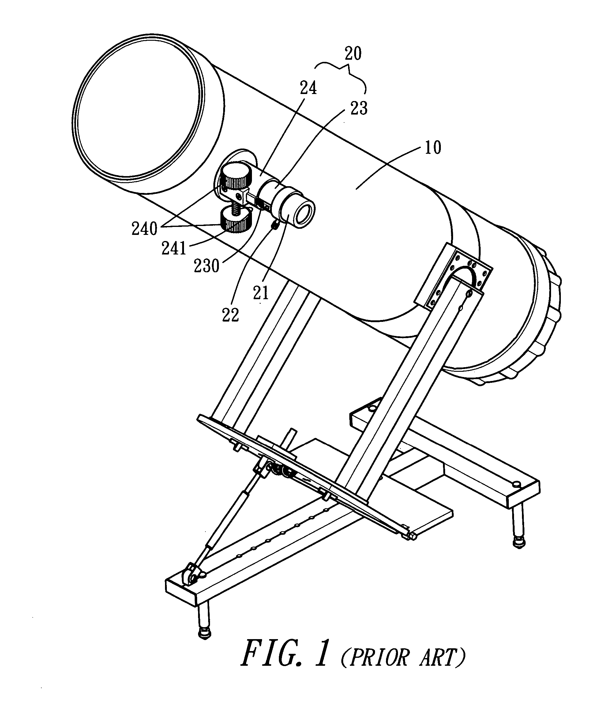 Chucking and focusing device for a telescope eyepiece and its production process