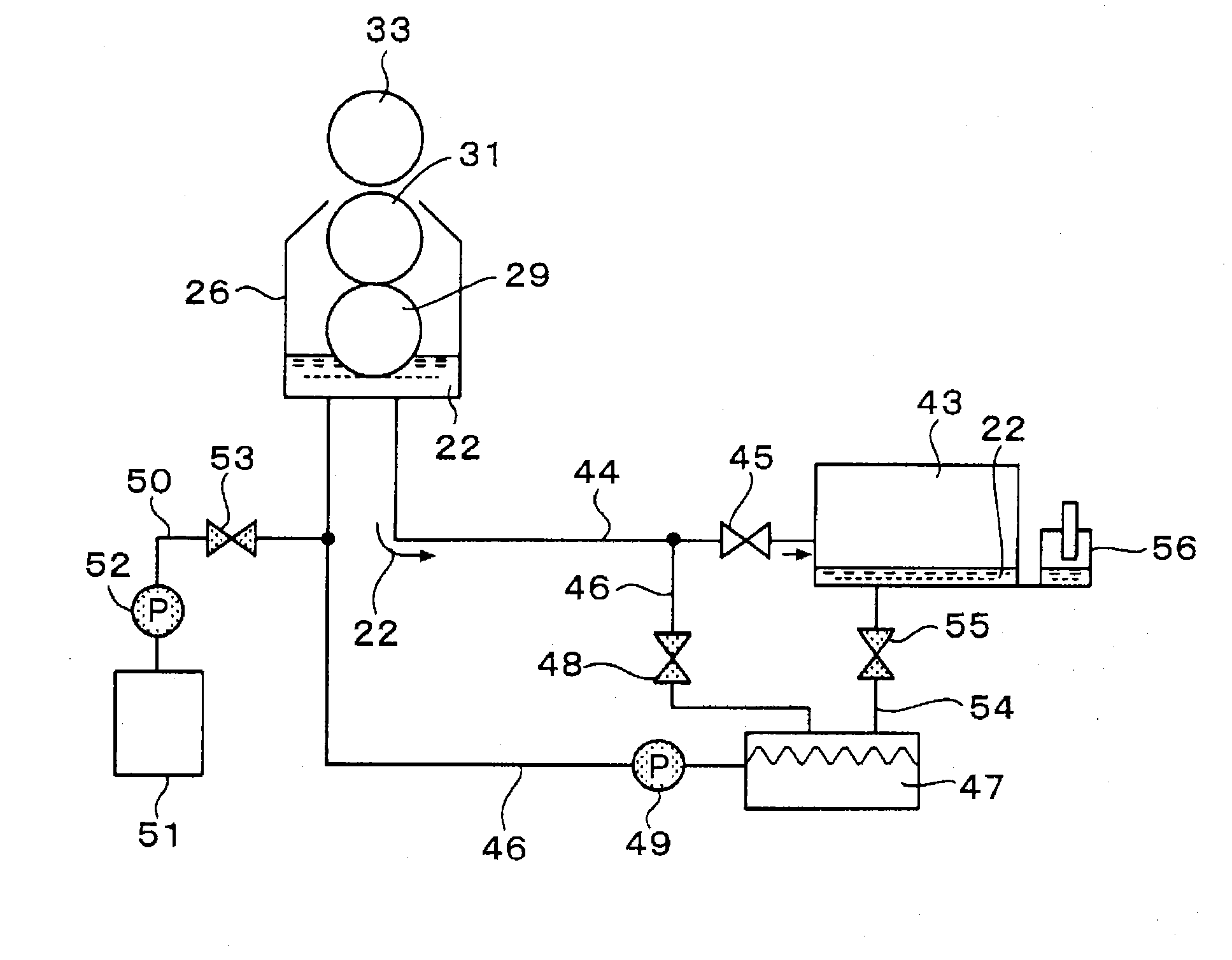 Liquid treatment agent coating device for inkjet printer, method of operating liquid treatment agent coating device, and image forming system