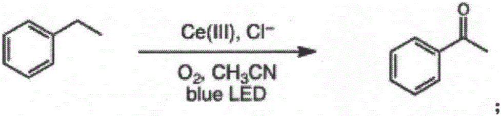 Visible light catalyzed saturated carbon-hydrogen bond direct oxidizing method