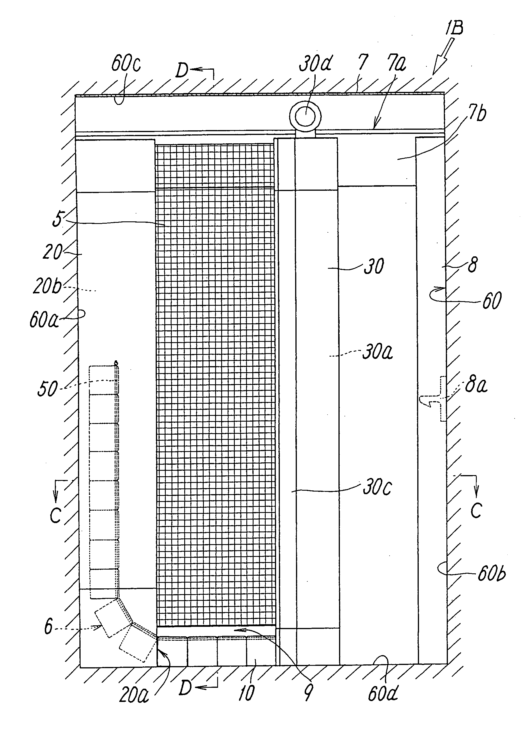 Winding-up screen device