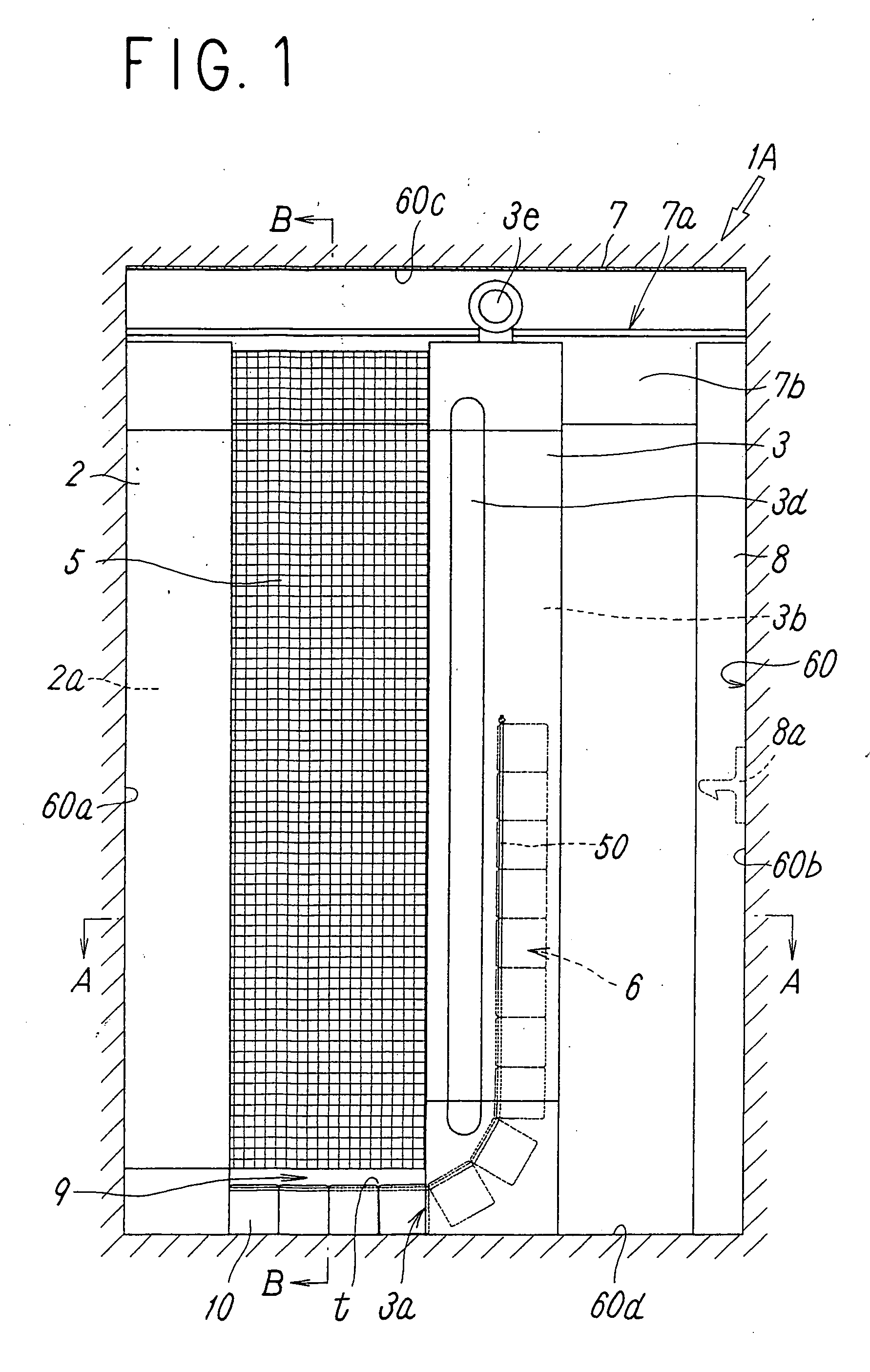 Winding-up screen device