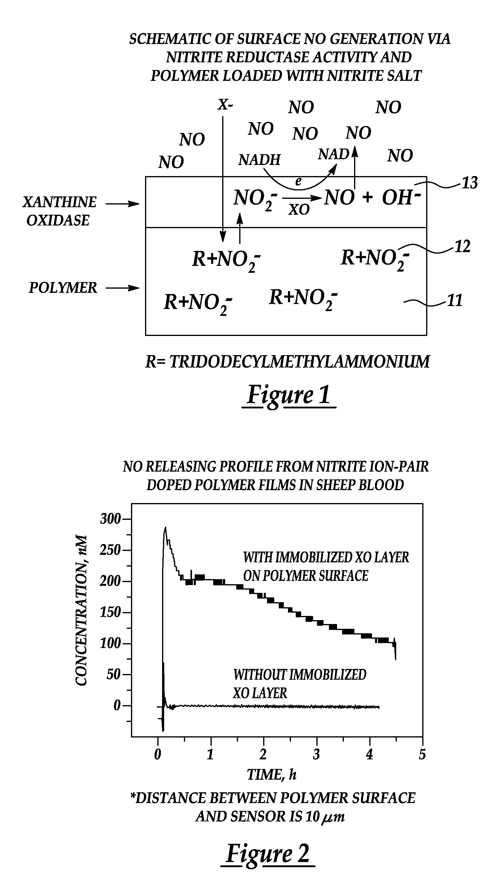 Generation of nitric oxide in situ at substrate/blood interfaces and reproducible nitric oxide sensor for detecting nitrosothiols