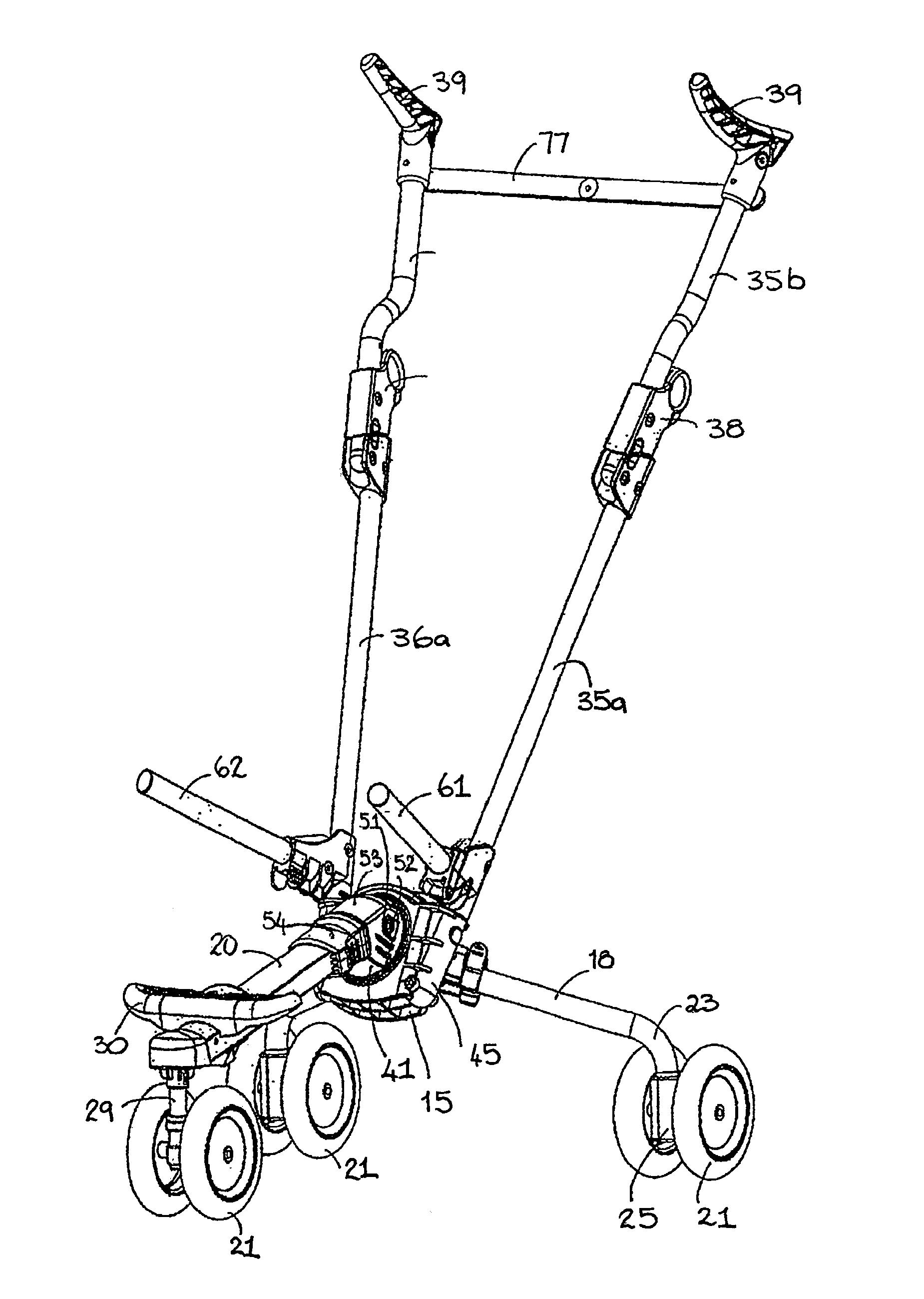 Collapsible supporting structure