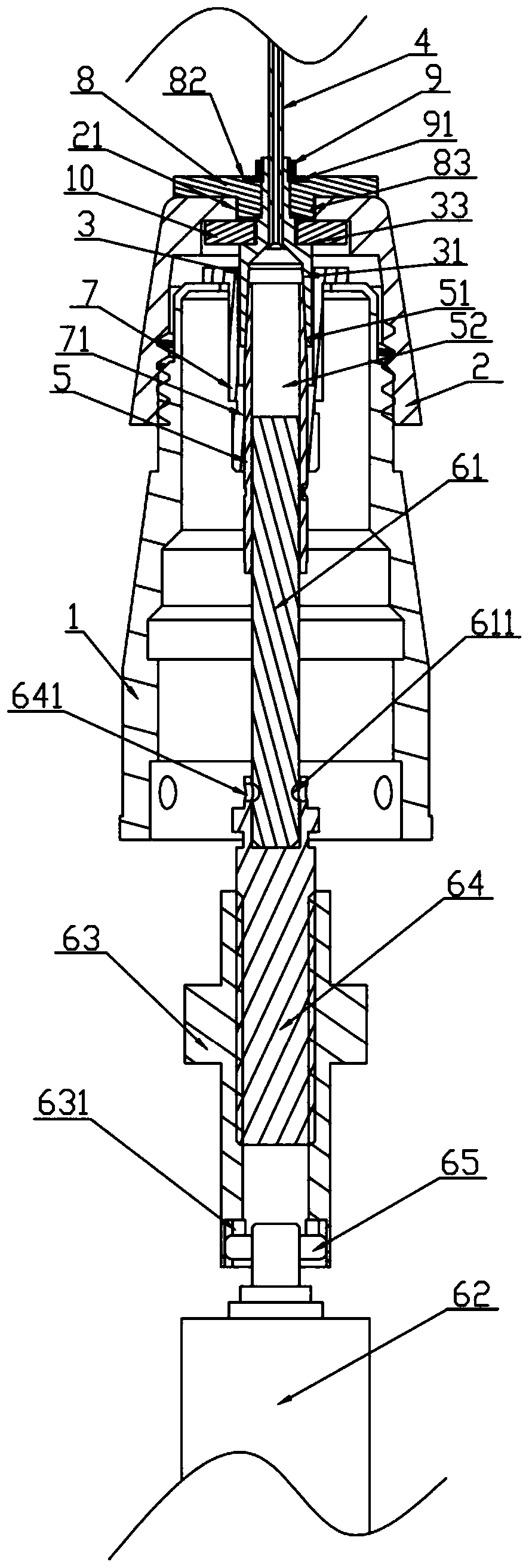 Gutta percha filling device for conical surface sealing gutta percha