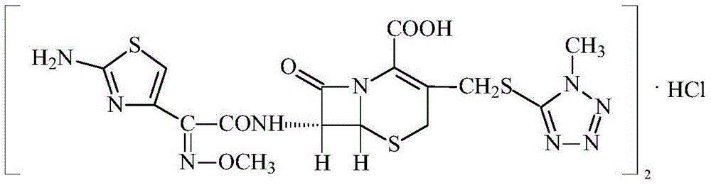 New crystal form cefmenoxine hydrochloride compound prepared by adopting particle process crystal product molecular assembling and morphology optimizing technology and preparation