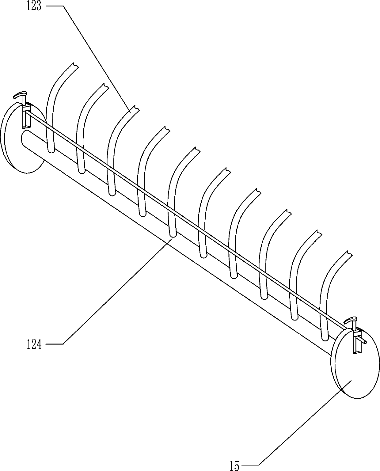 Flocculant uniform-dosing equipment capable of extending into water body