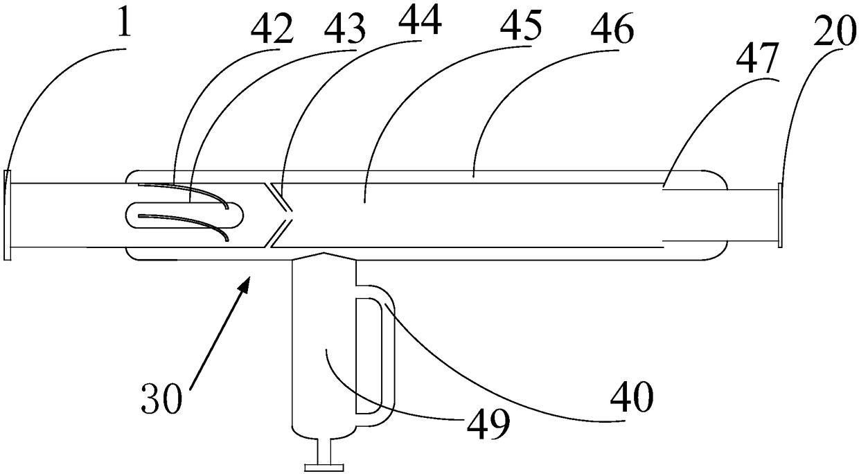 Novel gas well mouth tube type circulating rotation flow dewatering device