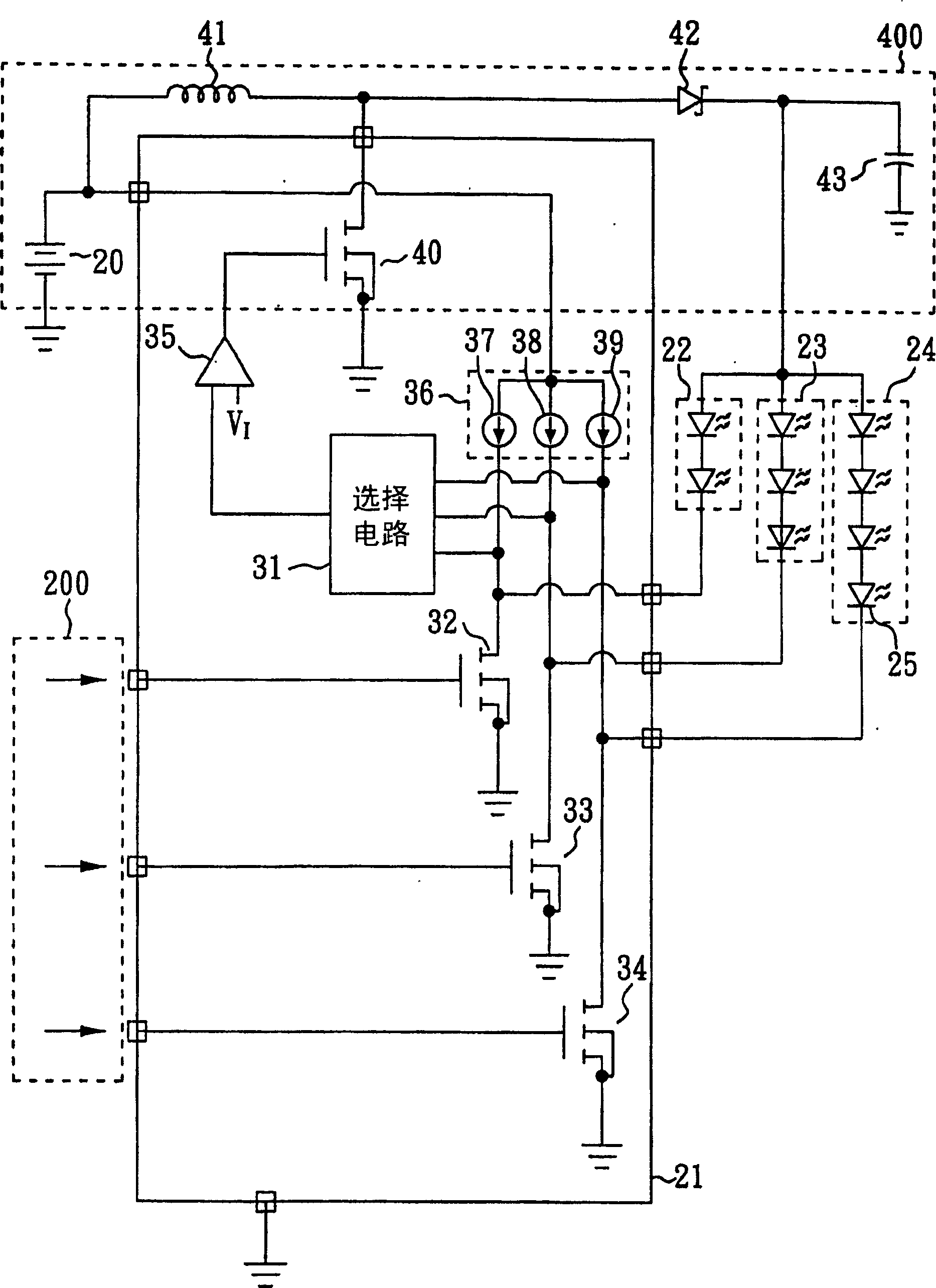 Parallel-connected type light-emitting diode driving device