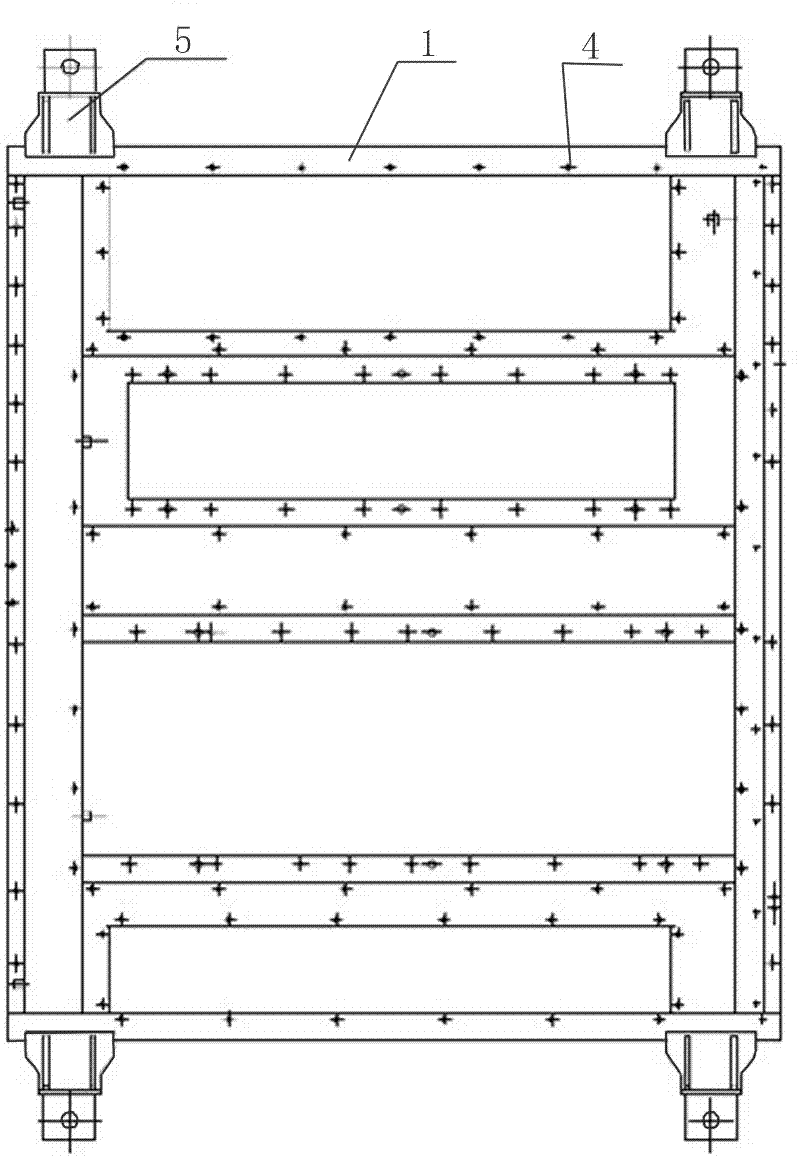 Hanging device for traction auxiliary power supply all-in-one converter of motor train unit