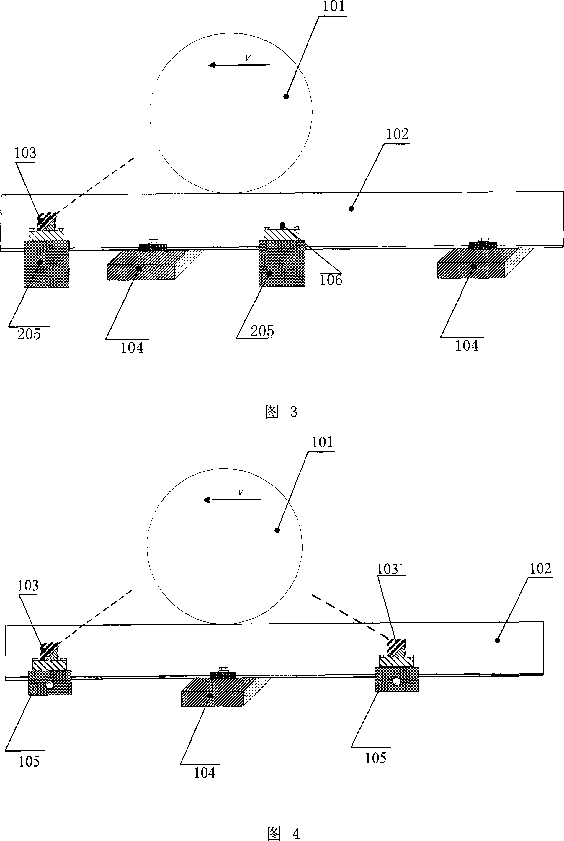 Non-contact type dynamic measuring device and method for wheel diameter based on laser and method thereof