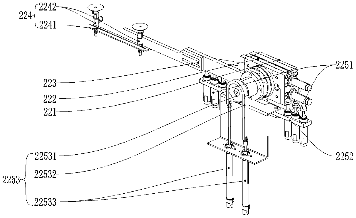 Production line for realizing rotary furnace robot feeding and discharging in concave mirror production