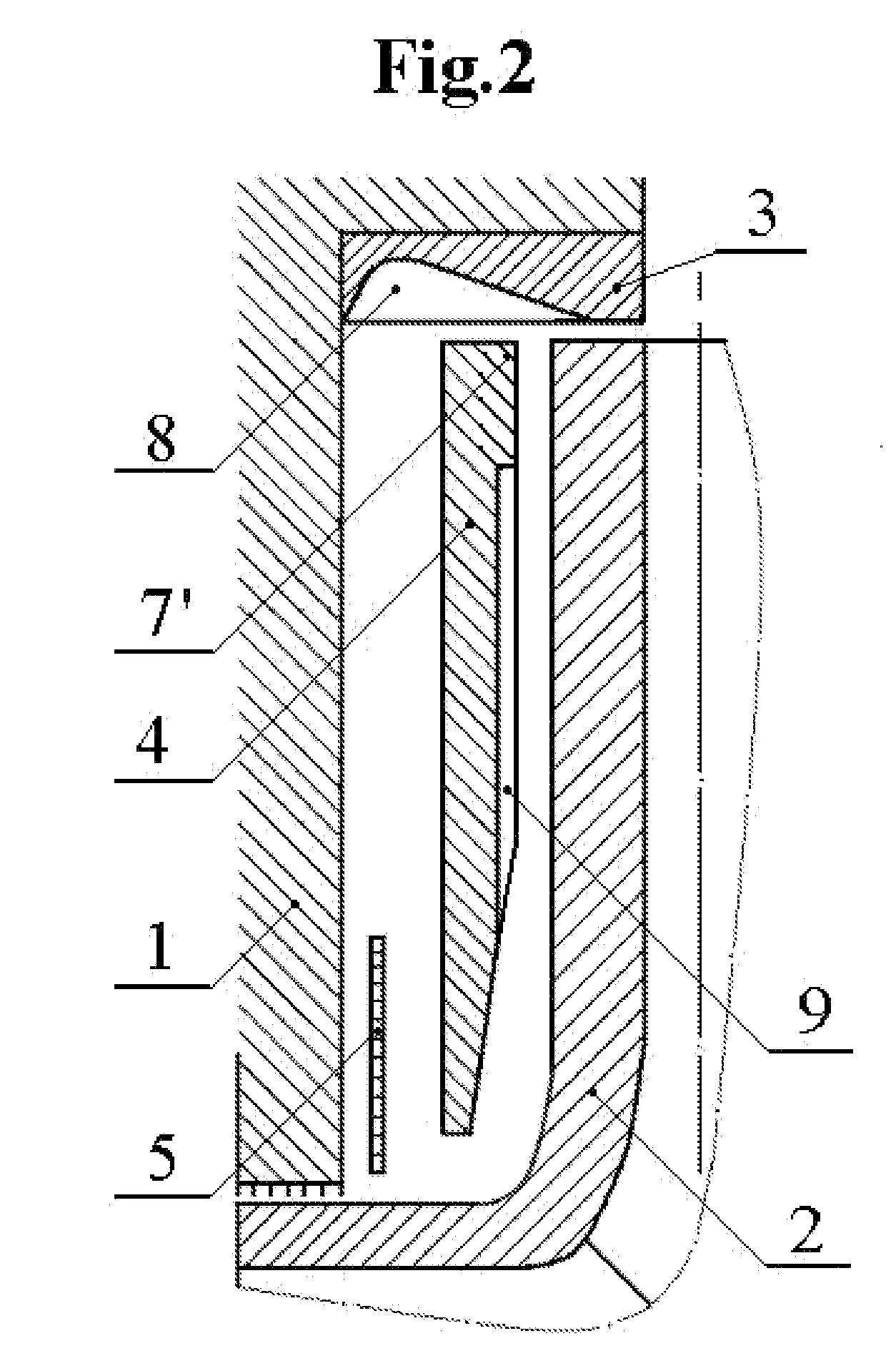 Method and device for reducing axial thrust and radial oscillations and rotary machines using same