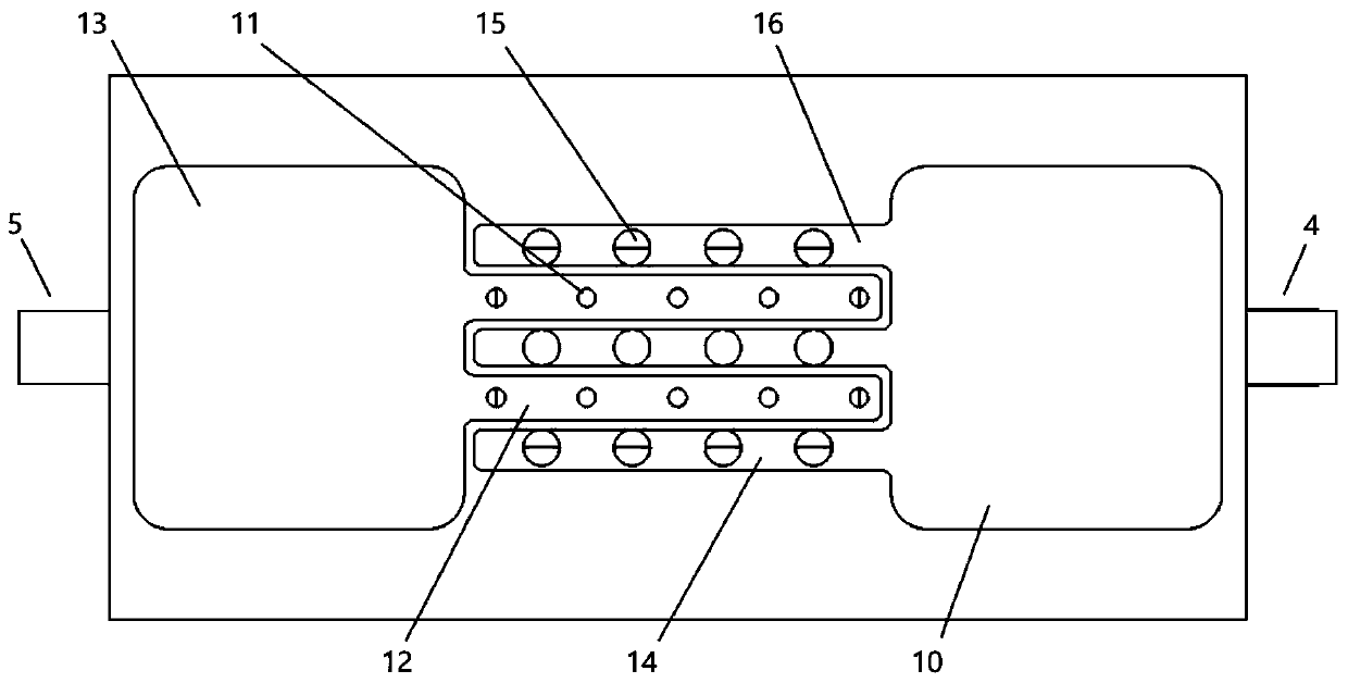 Microchannel gas-liquid separation evaporator device based on distribution recovery channel