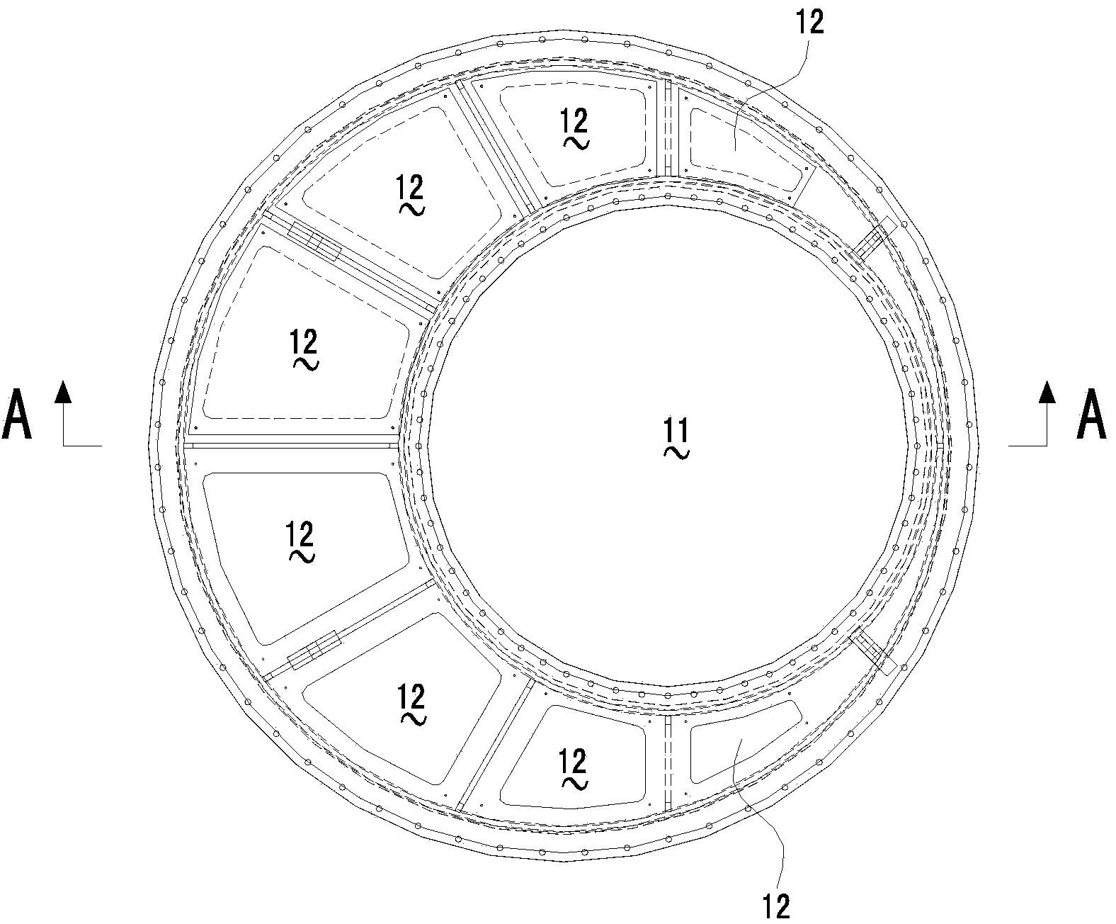 Processing method of eccentric full-revolving steering oar device base