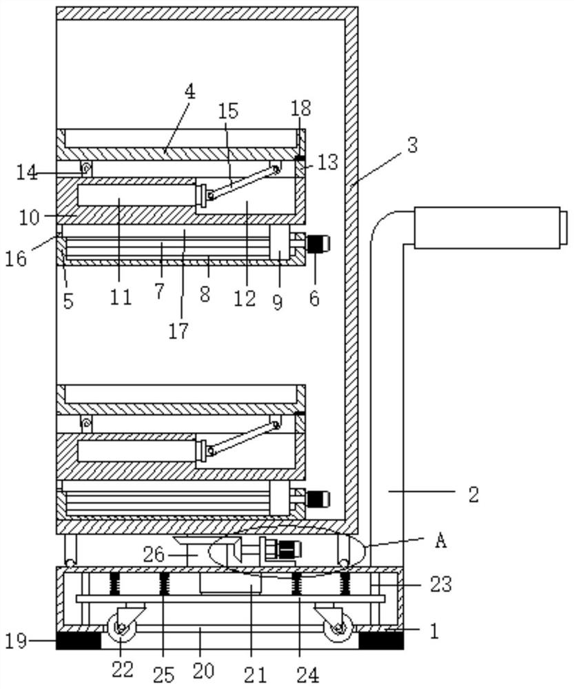 Cargo distribution device for logistics