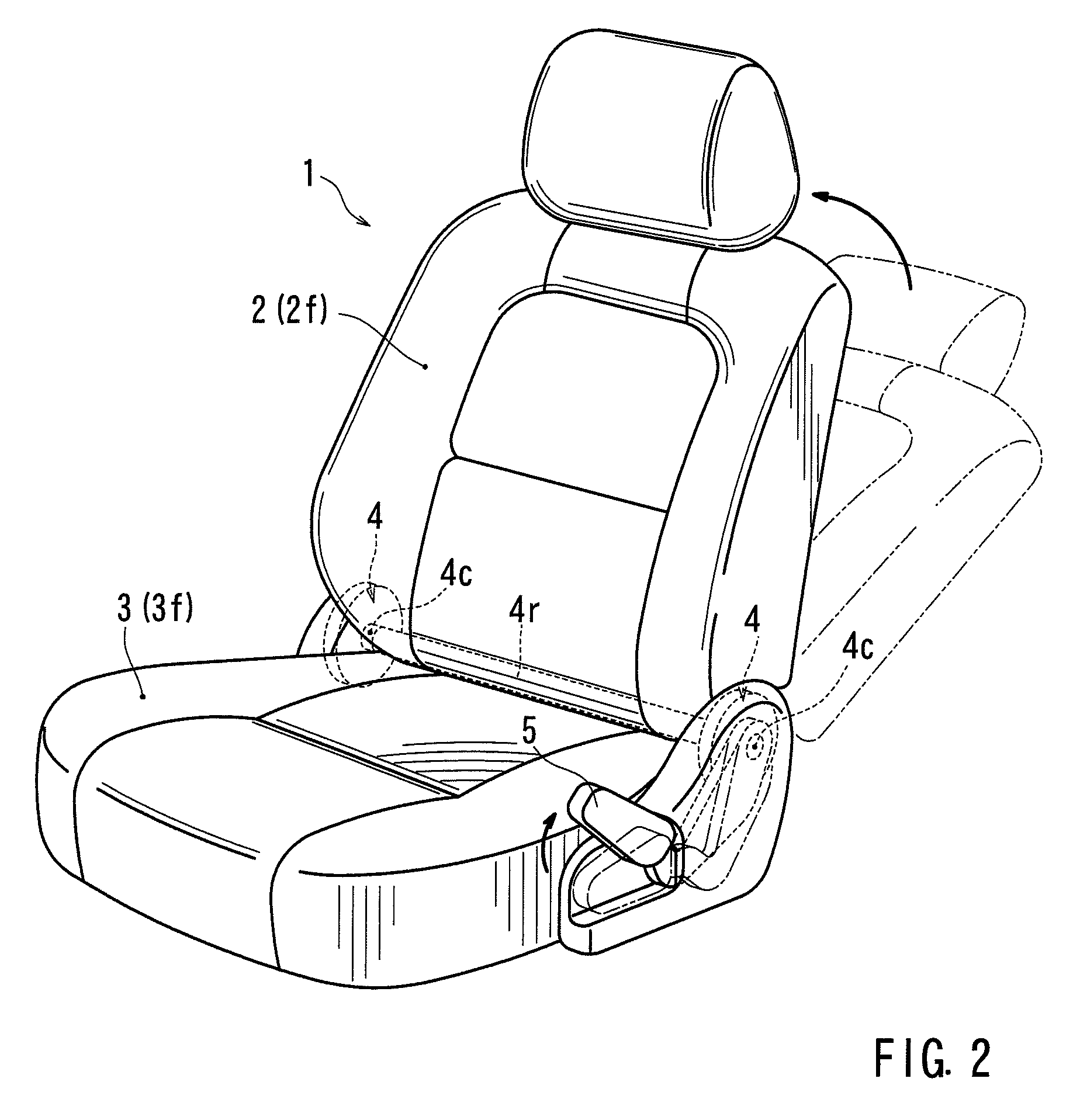 Vehicle seat reclining device