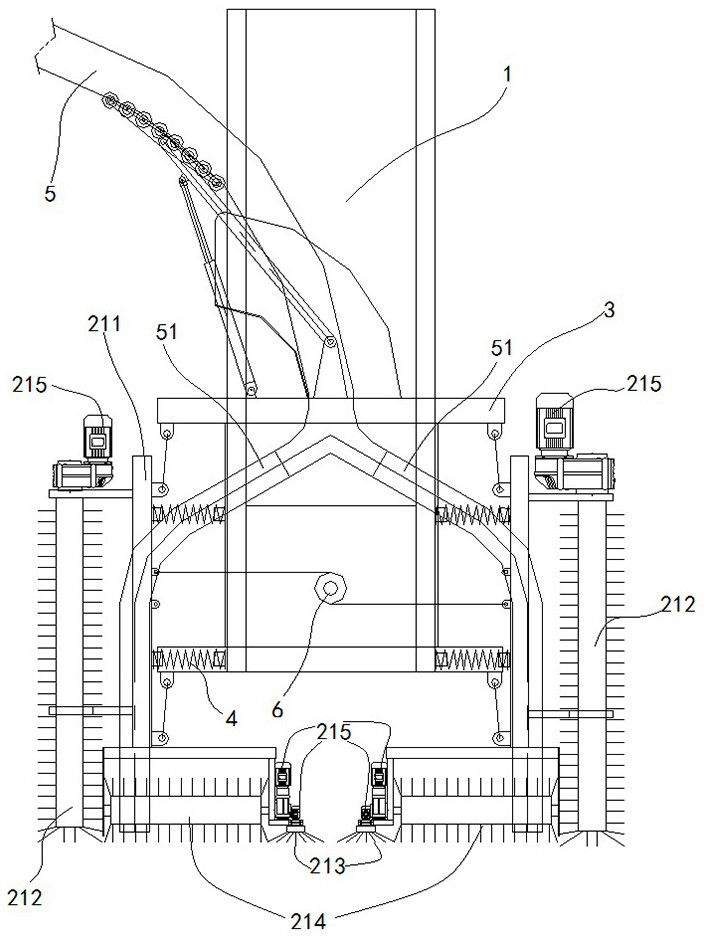 Train carriage residual coal sweeper