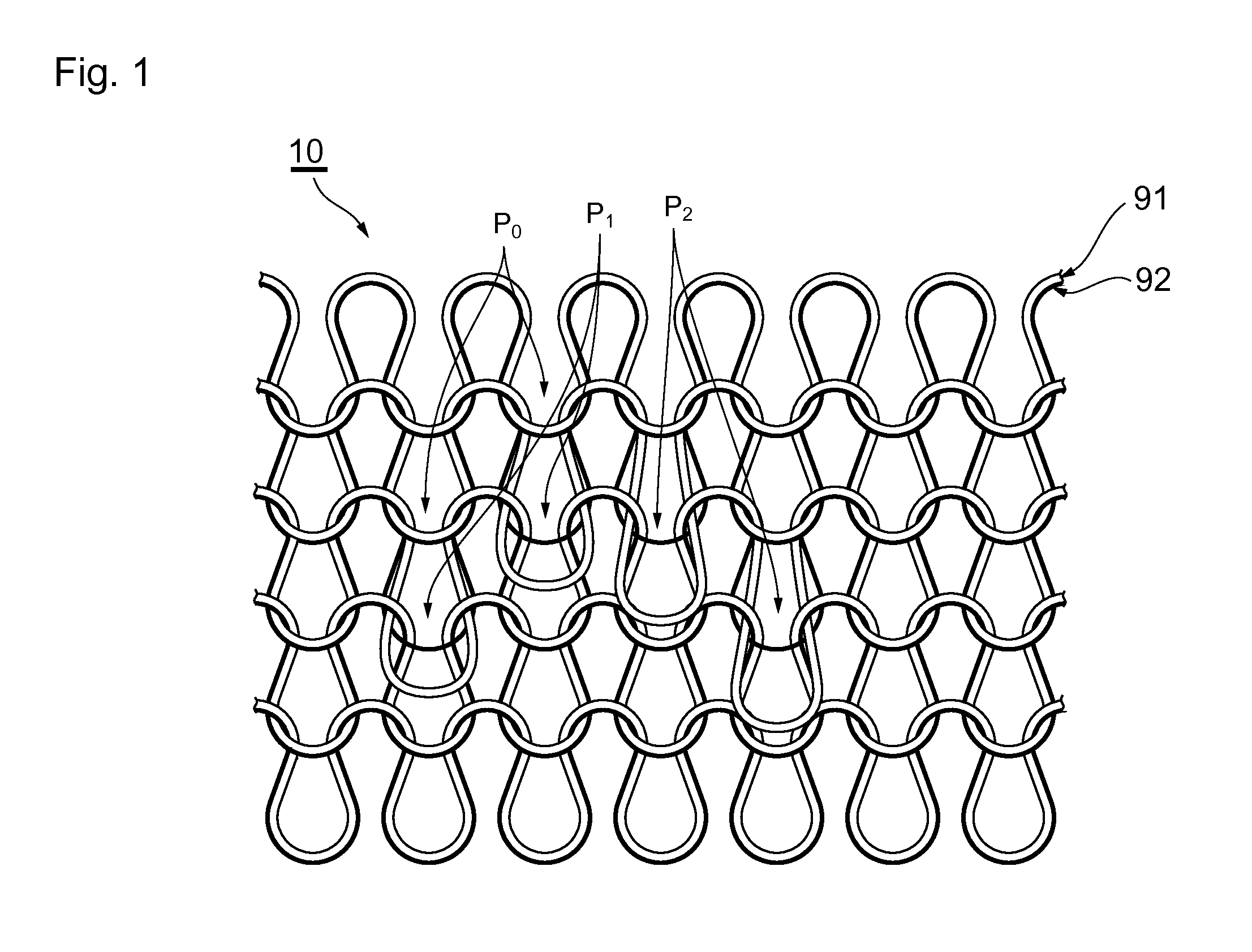 Knitted fabric with different pile lengths, knit product and socks using the same