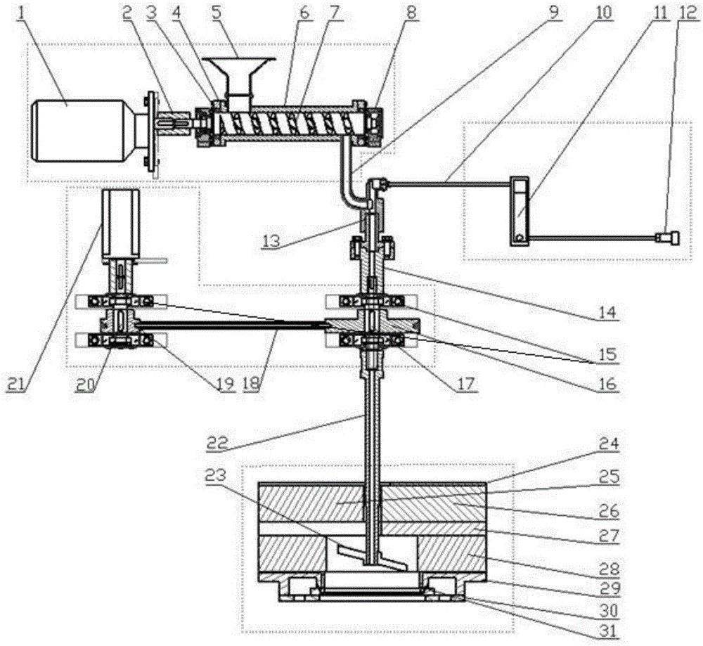 Semi-continuous casting device for preparation of aluminum matrix composites