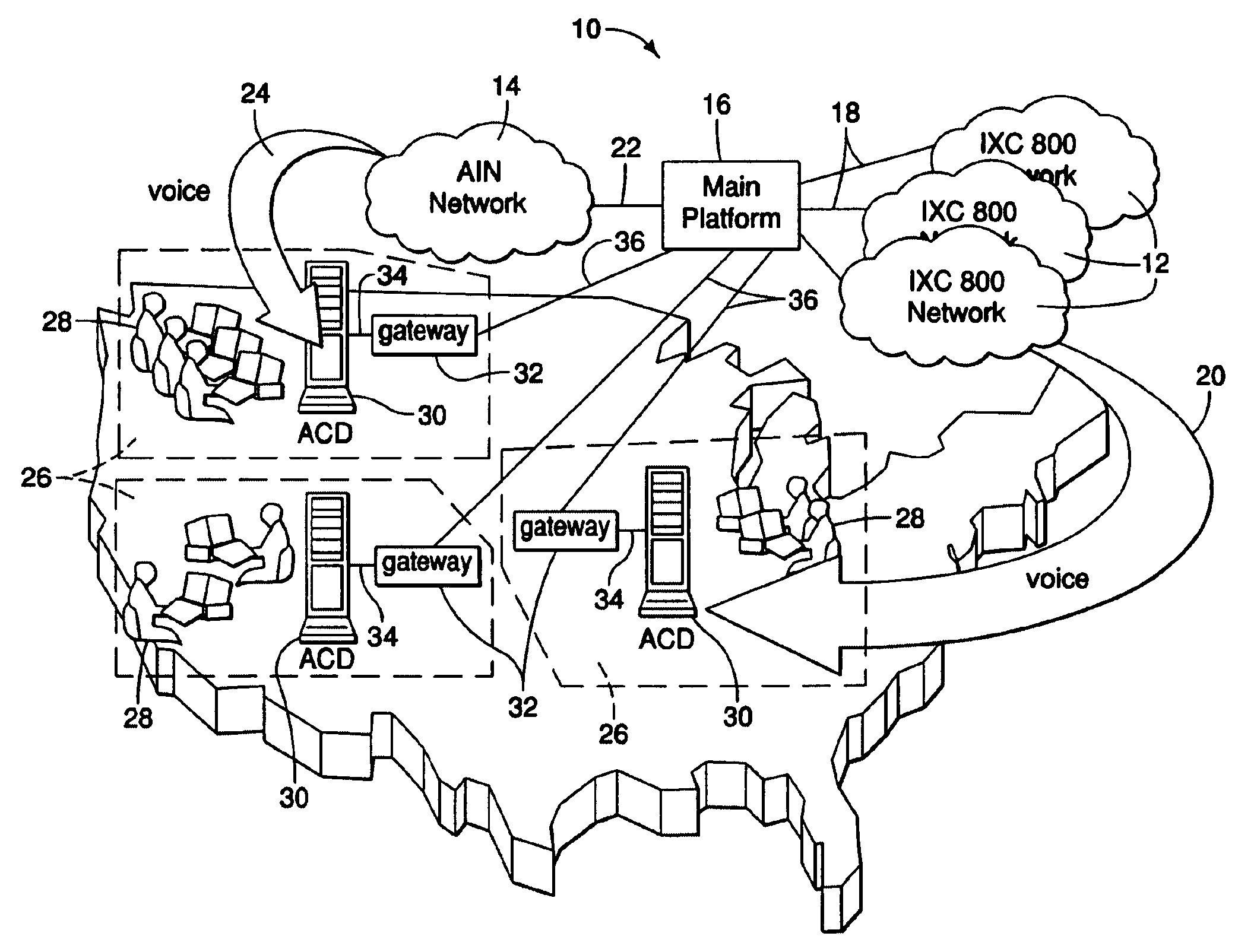 System and method for routing both toll-free and caller-paid telephone calls to call service centers