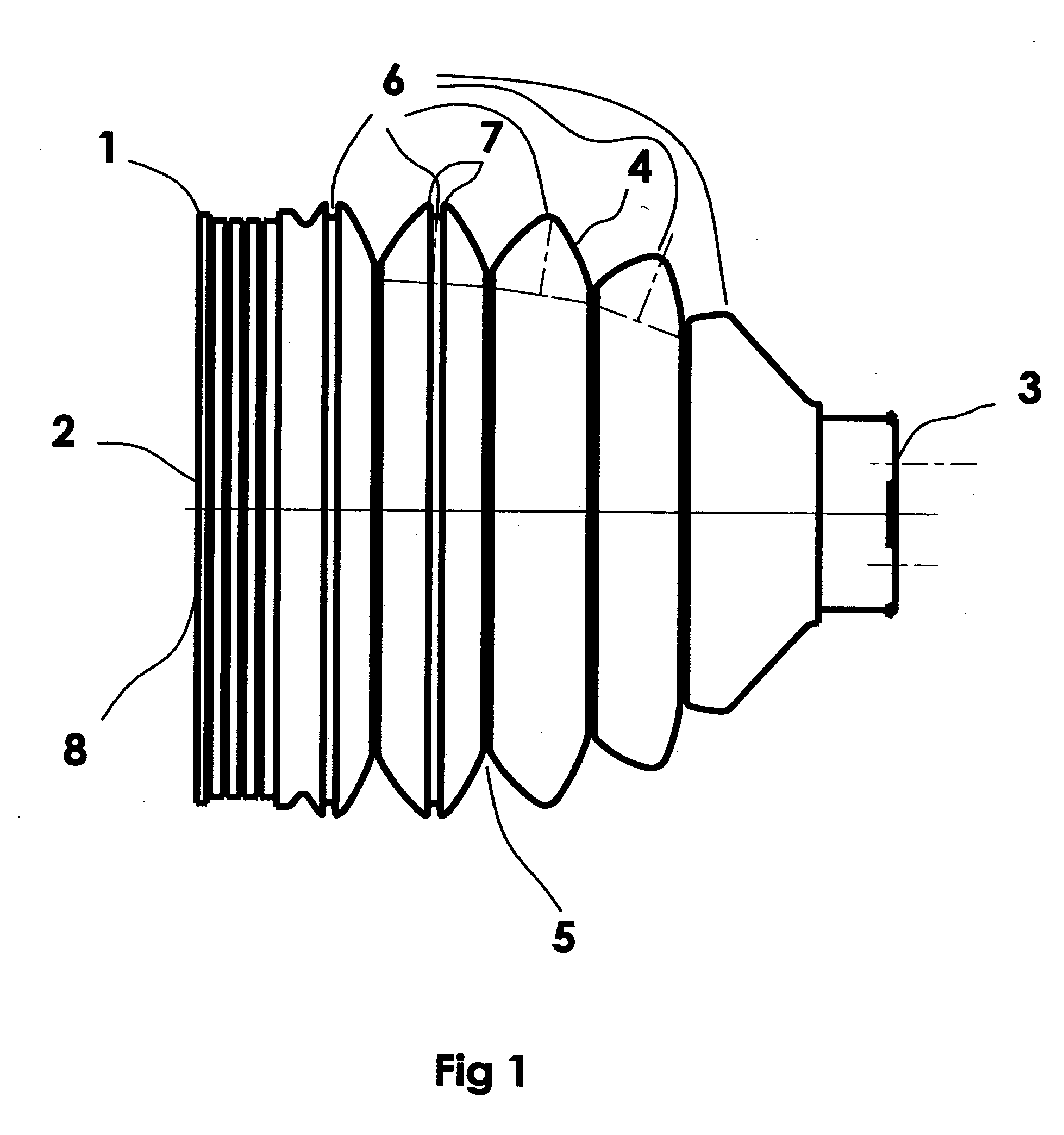 Bellows for articulated joints