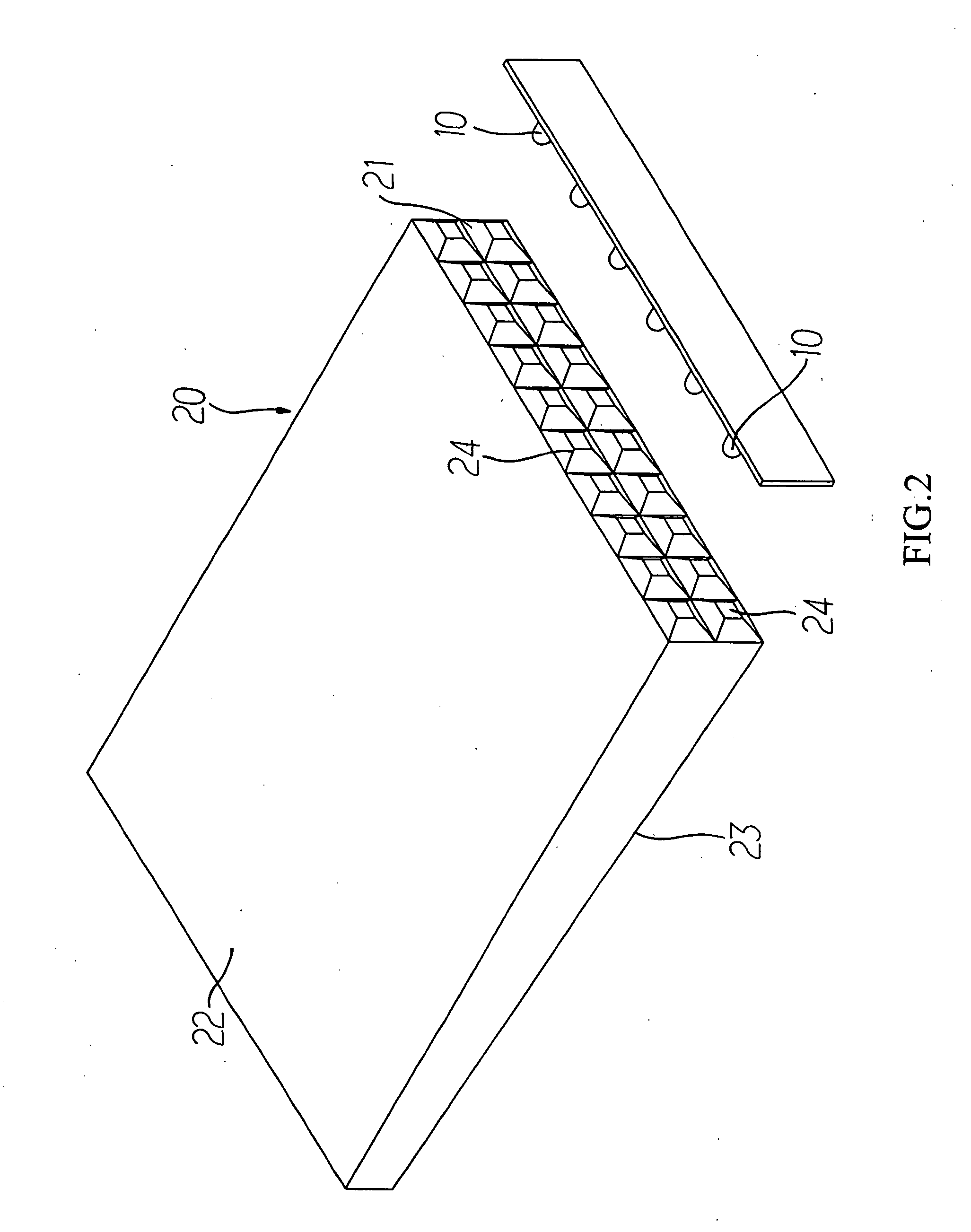 Incident assembly of light guide plate