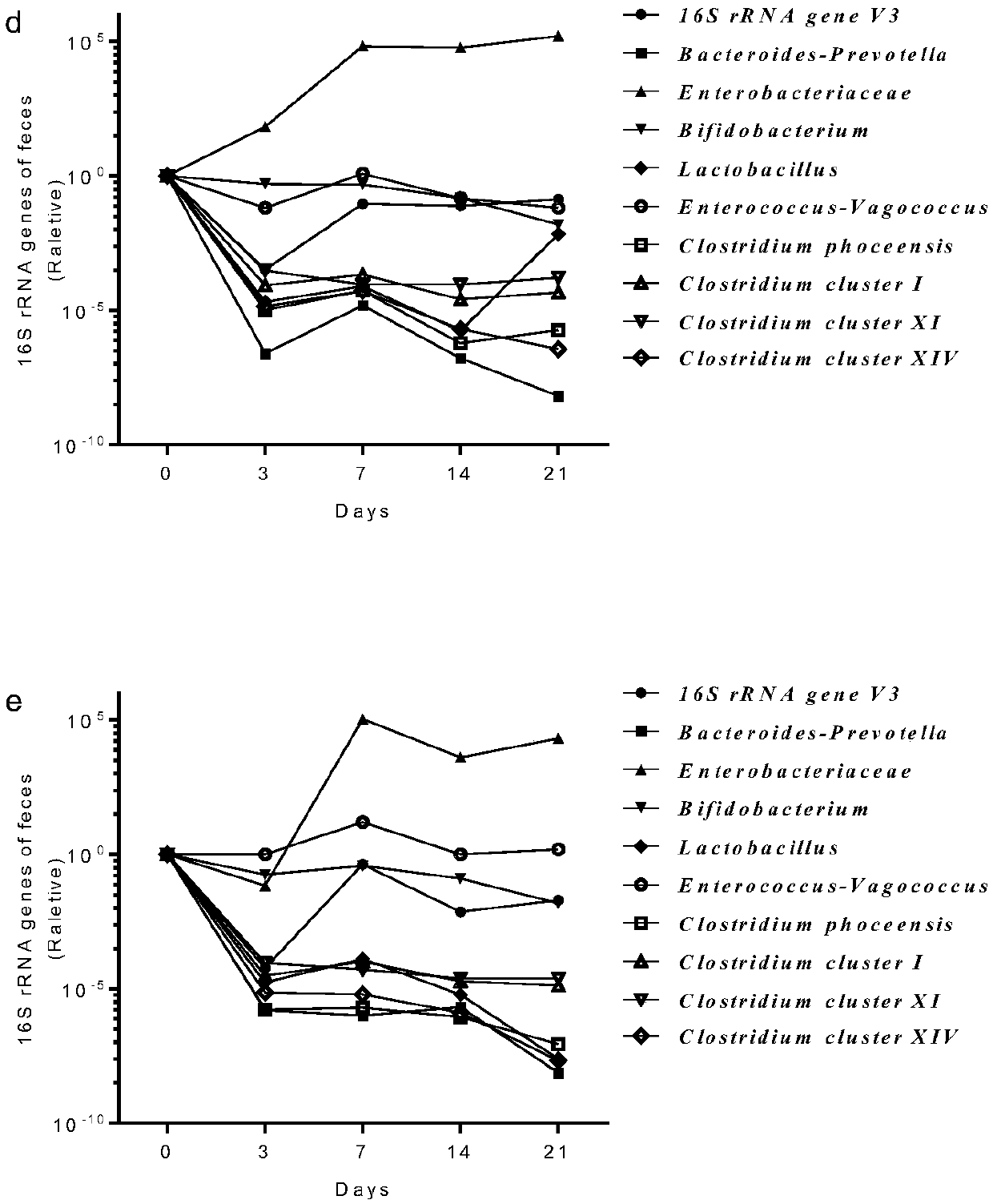 Modeling method of non-rodent animal model for studying intestinal flora