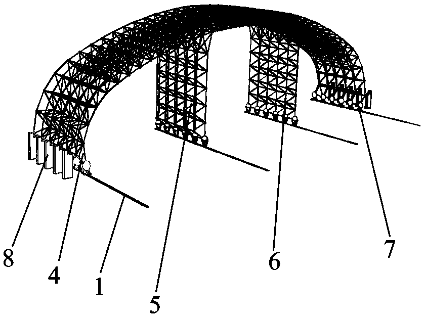 Installation method of long-span welded ball net rack