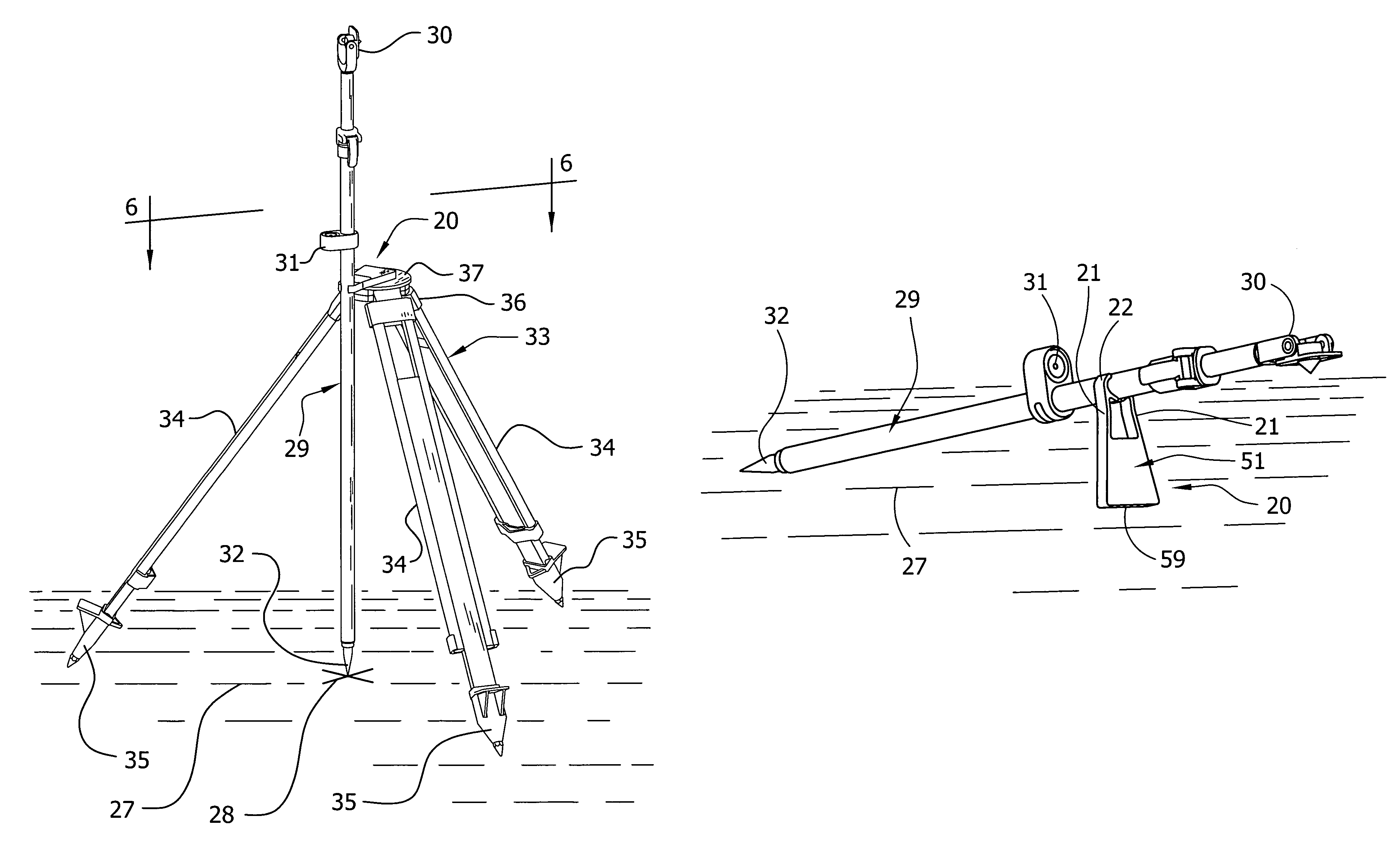 Multiple function geomatics pole support device