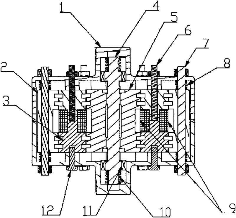 Electromagnetic type two freedom degree semi-active vibration absorber