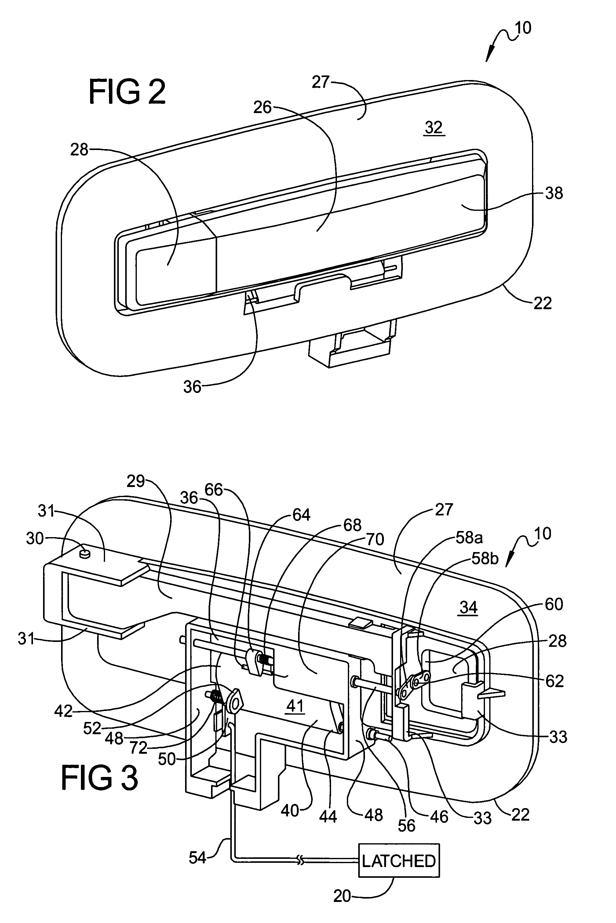 Low profile door handle assembly