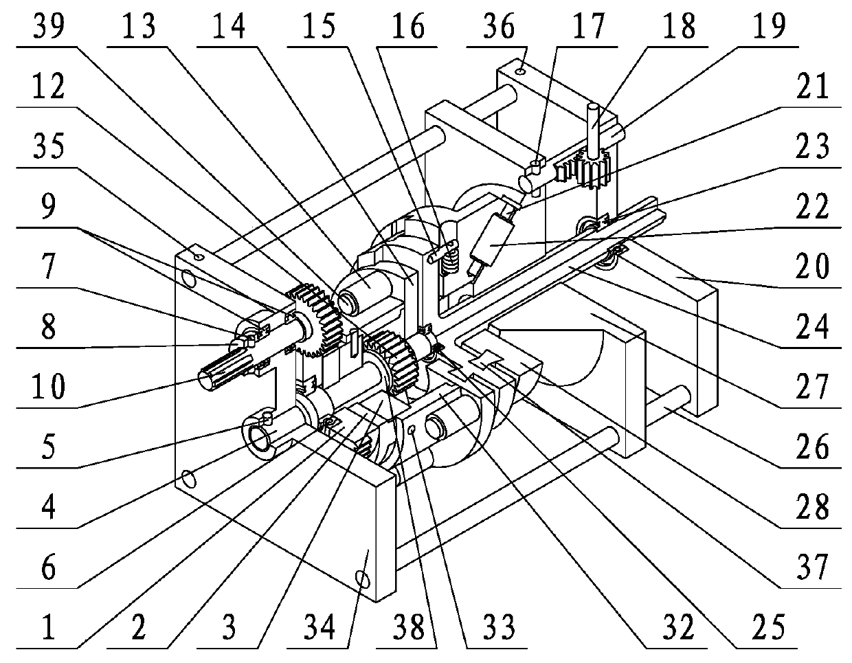 Gear ring eccentric rotation stepless speed change mechanism