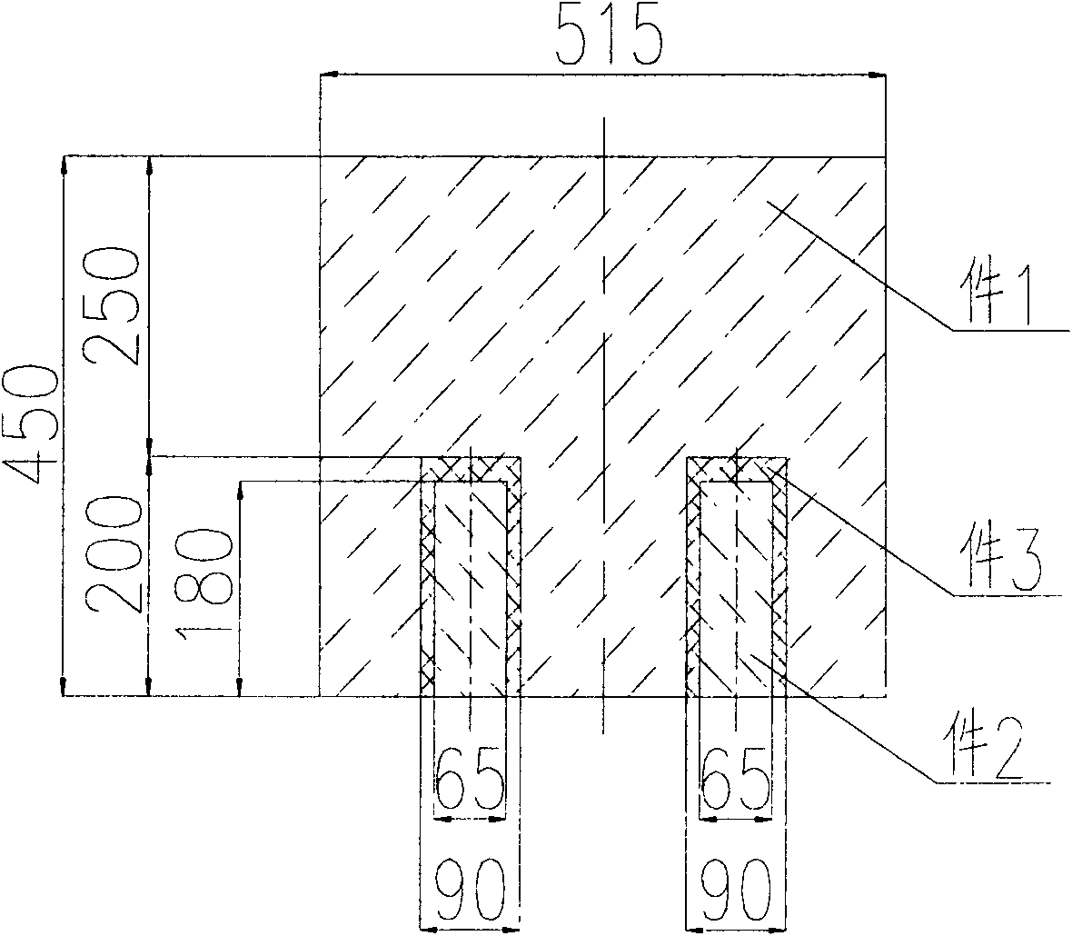 Connection method of cathode carbon blocks and cathode steel bars of aluminum electrolytic cells and construction thereof