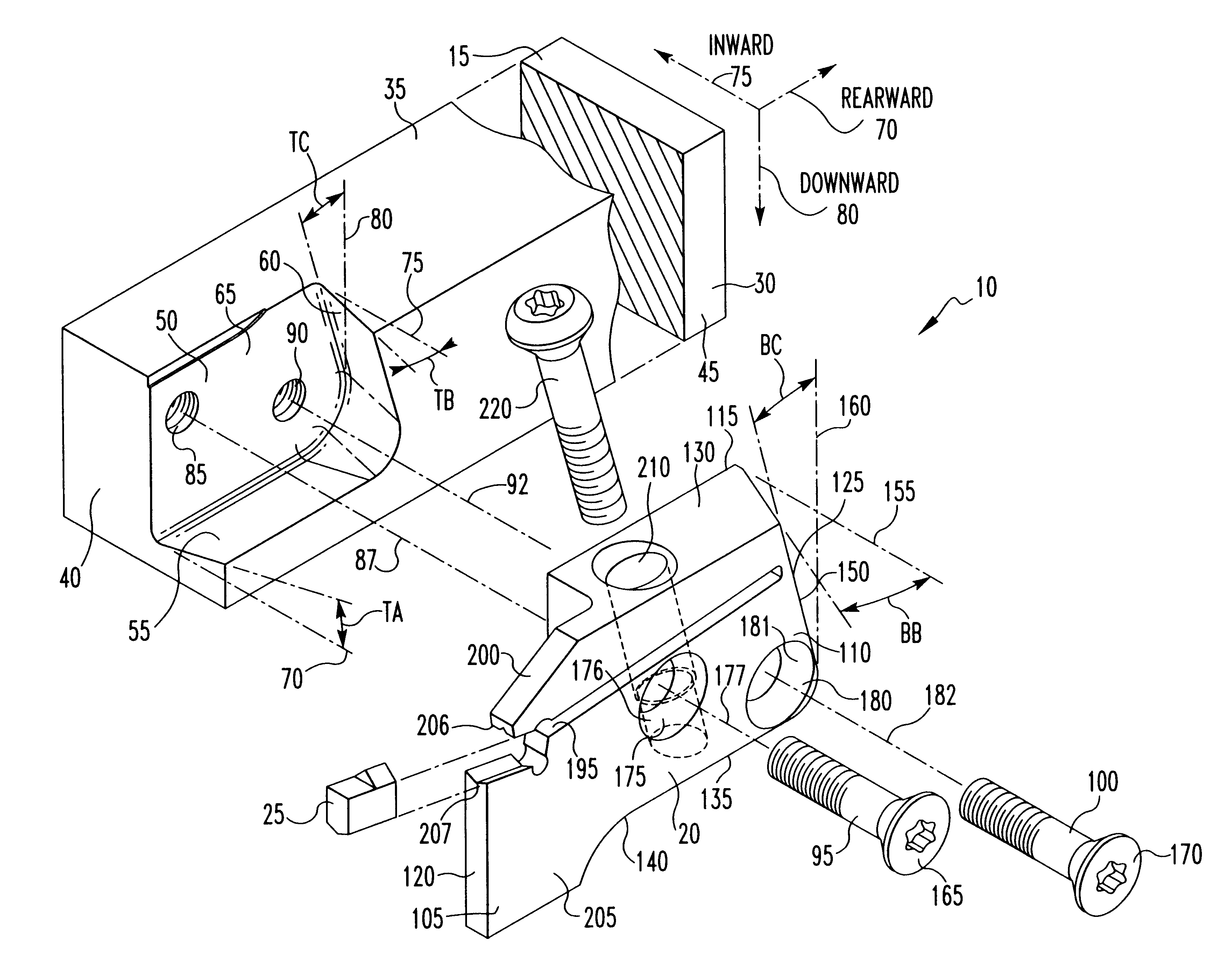 Toolholder with detachable blade