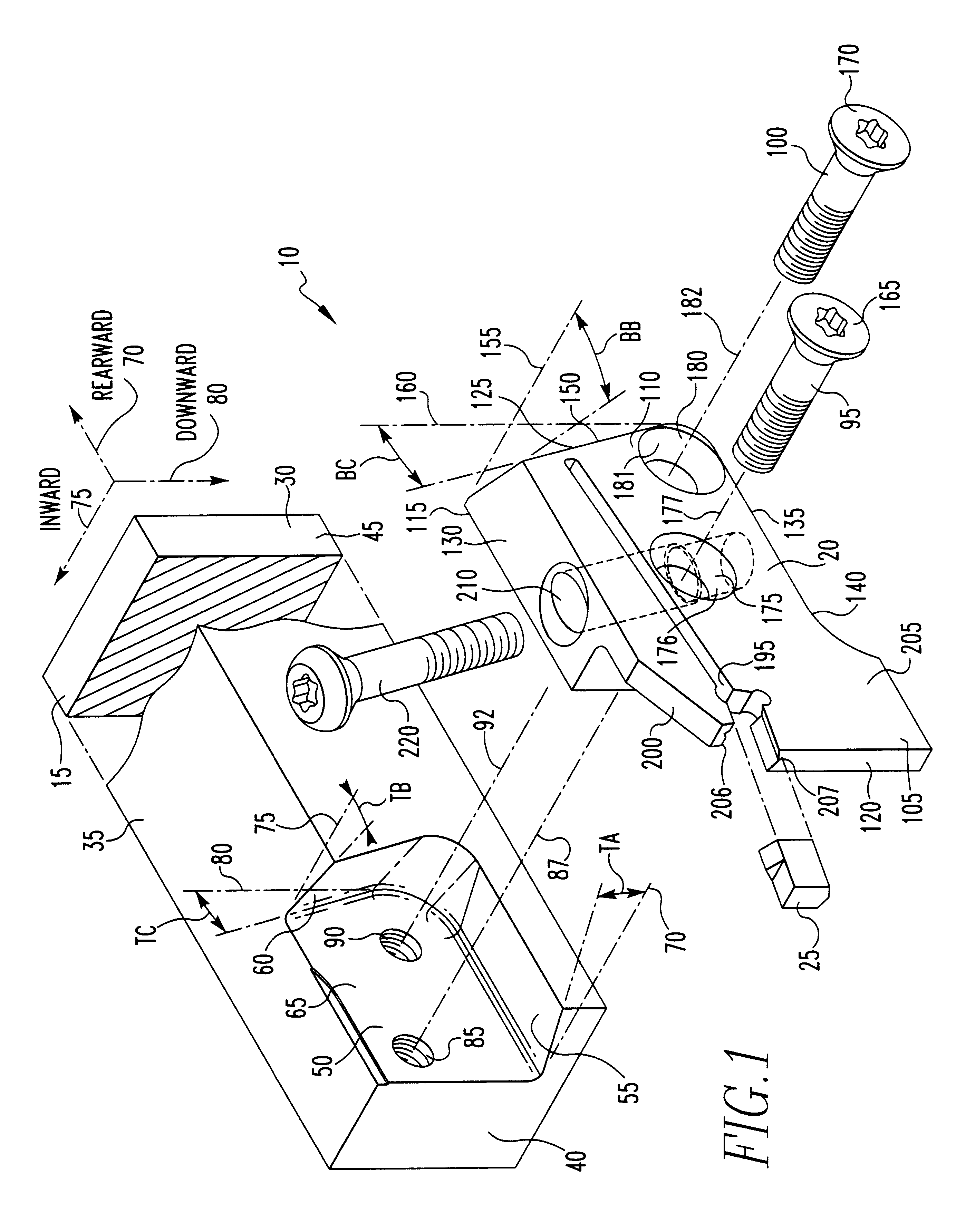 Toolholder with detachable blade