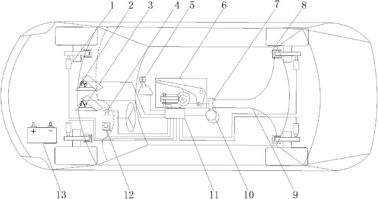 Intelligent parking braking and auxiliary starting control method