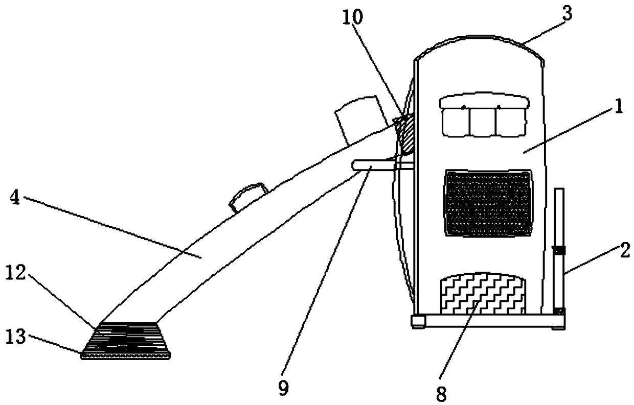 Backpack garbage picking device applied to grasslands in scenic spots