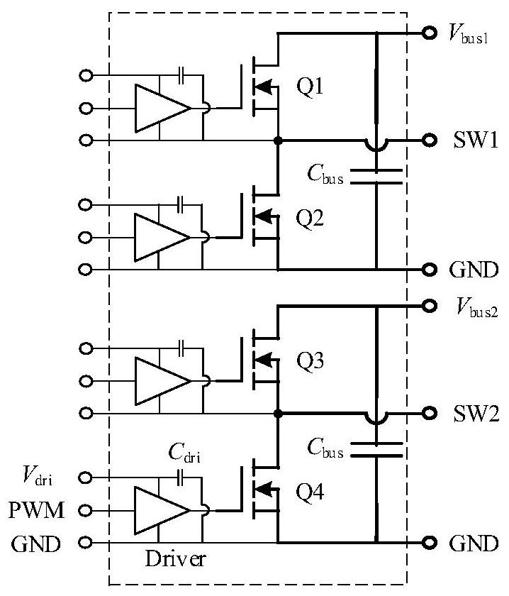 A double-sided heat dissipation full-bridge power module based on gan device