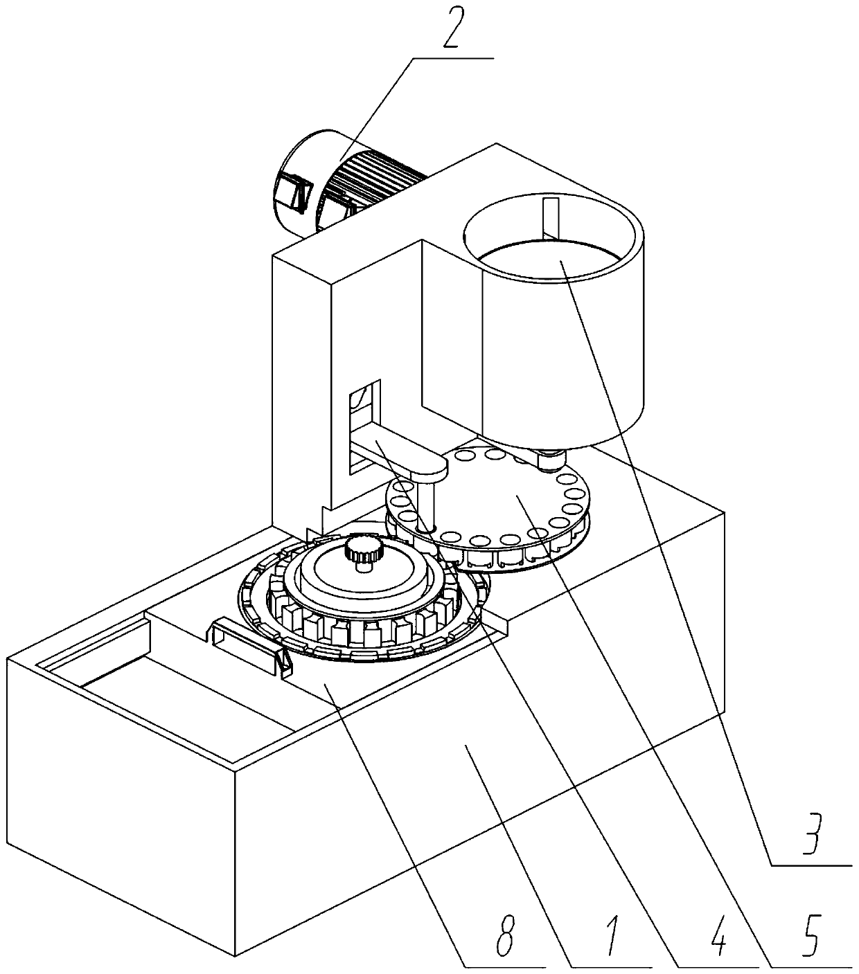 Large bearing roller press-in assembling device for bearing production