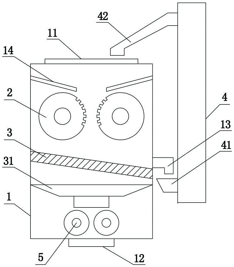 Biomass particle smashing device