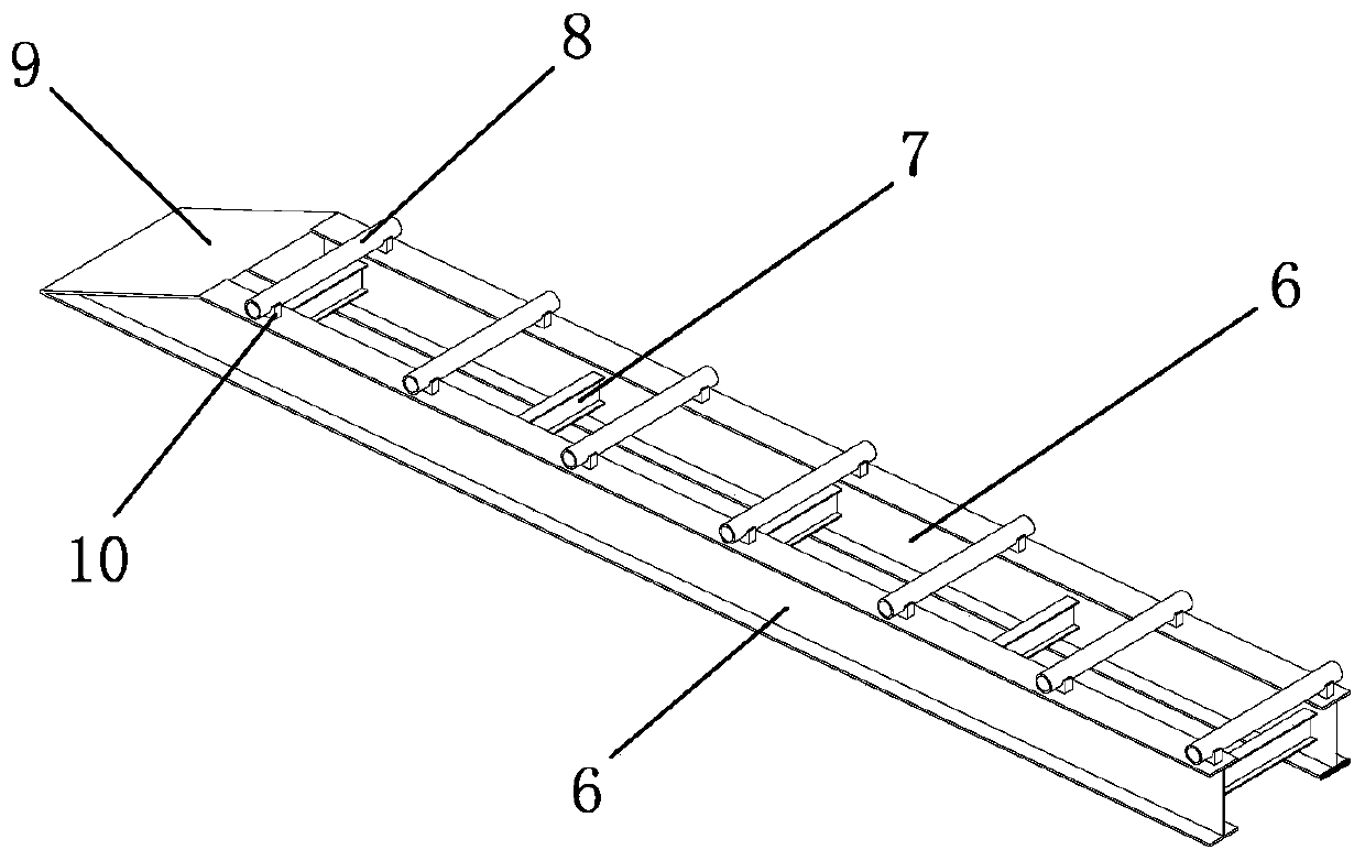 Anti-sidewise-bending deformation control device of H-shaped steel component and welding method