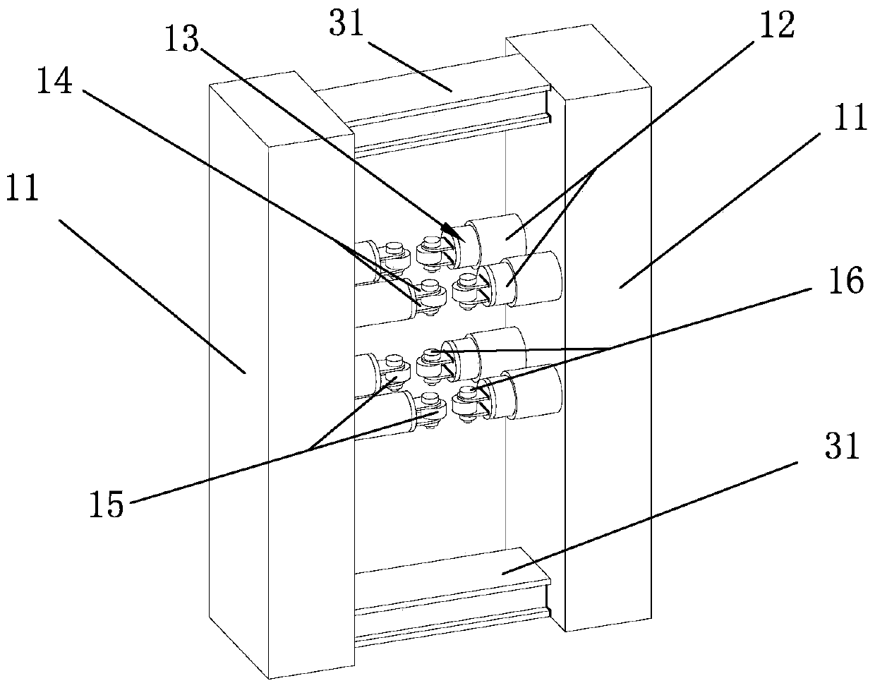 Anti-sidewise-bending deformation control device of H-shaped steel component and welding method