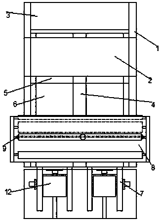 Chemical fiber mat cutting device