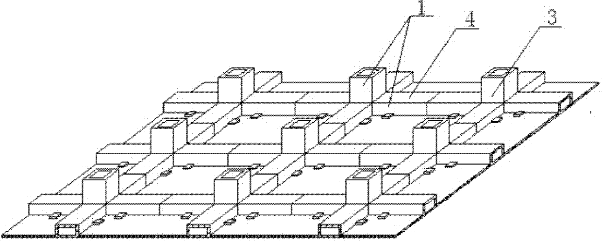 Assembled type hollow grid plate floor system