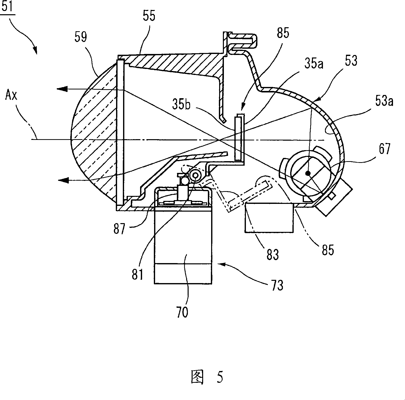 Infrared light irradiating lamp for vehicle