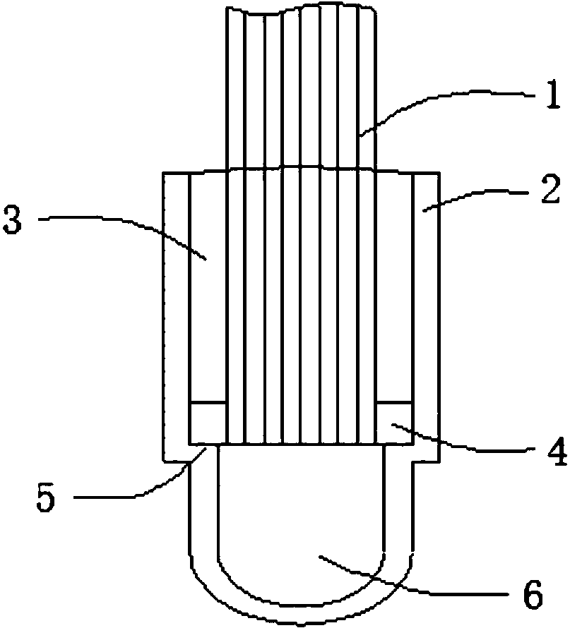 A kind of sealing method of curtain hollow fiber membrane