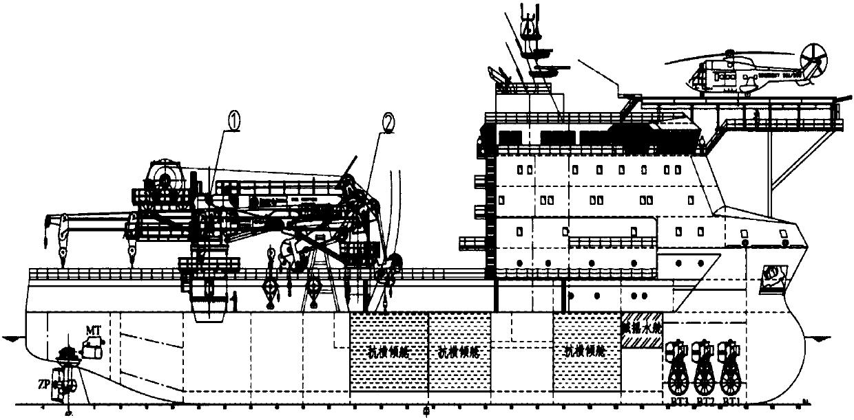 Multifunctional electric propulsion diving and ROV (remote-operated vehicle) support boat