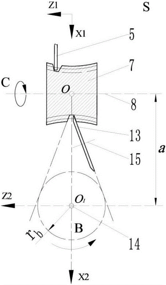 Hourglass worm turning and grinding complex machine tool based on turning center